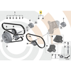 Originalus BMW E38 E39 E46 E53 SUV A/C kompresoriaus diržo komplektas OEM 11282339154