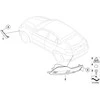 Originalus BMW E71 E72 SAC Galinis Kairysis Rūko Žibinto Atspindys OEM 63147187219
