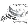 Originalus BMW F32 F33 F36 Priekinis Bamperio Apdailos Grotelės Dešinė 51118054550