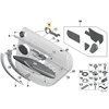 Originalus BMW F36 Gran Coupé Adapterių durų apdailos panelės dešinė OEM 51447342190