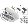 Originalus BMW F36 Gran Coupé Adapterių durų apdailos panelės dešinė OEM 51447342190