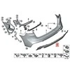 Originalus BMW F46 214d 216d 216i 218d 218dX 218i Galinis bamperio dangtis 51128067073