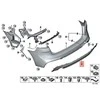 Originalus BMW F46 214d 216d 216i 218d 218dX 218i Galinis bamperio dangtis 51128067073