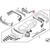 Originalus BMW G11 G30 G31 G32 G38 518d išmetimo vamzdžio apdaila chromuota dešinė 18308631959