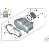 Originalus BMW K50 K51 mažų detalių rinkinys priekinio žibinto OEM 63128526014