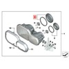 Originalus BMW K70 K72 K73 K75 apsauginis dangtelis su sandarikliu OEM 63128546745
