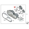 Originalus BMW K70 K72 K73 K75 apsauginis dangtelis su sandarikliu OEM 63128546745
