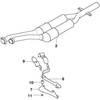 Originalus BMW laikiklis išmetimo sistema 5 serija e39 525d 530d m57 18212247978 OEM