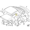Originalus BMW Z3 nuimamas viršutinio lašelio apvadas Dešinysis vandens deflektorius OEM 54218397670