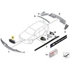 Originalus M Sport priekinis bamperis dešinysis centrinis groteles juodas blizgus BMW X5 X6 F15 16 14-