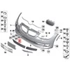 ORIGINALUS OEM BMW 3 Serijos E92 E93 Priekinis Bamperio Centrinis ACC Grotelės 51117227938