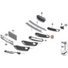 ORIGINALUS OEM BMW F20 F21 Priekinis Uždarytas Rūko Žibinto Grotelės Dešinė 51117341612