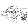 Originalus OEM dešinės pusės elektrinės slankiojančios durų užrakto veikimo mechanizmas Honda Odyssey 2005-2010