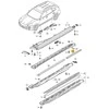 Originalus PORSCHE Cayenne durų slenksčio apdaila kairėje gale satino juoda 958559539009B9