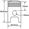 Other ATV 200 stūmoklis 62,50 mm kaištis 15 mm WANGYE