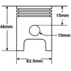 Other CILINDRAS ATV 200 CG 63,50 mm PIN 15 mm AC BASHAN