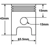 Other CILINDRAS HONDA CB 250 65.5mm ROMET CRS/ZK HW
