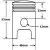 Other CILINDRAS HONDA DIO 90 48mm KAIŠTIS 12mm HW