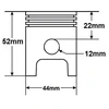 Other CILINDRAS YAMAHA JOG 65 44mm KAIŠTIS 12mm SU GALVUTE