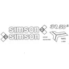 Other SIMSON SR50 B Baltas PAMOKARAS LIPDUKŲ RINKINYS CAT-L