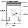 Other Stūmoklinis MZ ETZ 150 57,50 mm 3 grūdelių anoduotas DUELLS SET DI