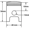 Other Stūmoklis Piaggio Typhoon Air Cool 80cc 48mm Pin12 Standard Typhoon