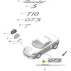 PORSCHE 718 BOXSTER 982 GTS4.0 Lipdukas 982853417 NAUJAS ORIGINALUS