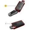 PORSCHE 718 Boxster Cayman Macan Case Key Leather Juodas Originalus 97004400101