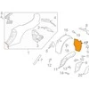 PORSCHE 911 997 Galinis Dešinysis Sparnas Apsauginė Plokštė 99750462400 NAUJA ORIGINALI