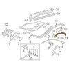 PORSCHE BOXSTER Spyder 987 Minkštas stogas - Hinge plokštė kairė 98756157100GRV NAUJA ORIGINALI