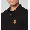 Porsche Crest Polo Marškinėliai Juodi S Originalus WAP59200S0B