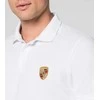 Porsche Polo Marškinėliai Crest Vyriški Balti XXL Originalus WAP591XXL0B