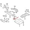 "Porsche" variklio apsauga nuo purslų galinės atramos grindų dangtis Originalus 98650457101
