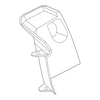 Porsche vidinis dangtis kairysis 9Y3945309OK1