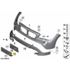 Priekinis numerio lentynos laikiklis BMW X1 E84 09 2008 06 2015 Originalus 51117303797