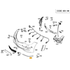 Priekinis Stiklo Chromo Apsauga Dešinė Mercedes Benz C 200 CDI A2038858621