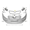 SKODA OCTAVIA 5E MK3 Radiatoriaus grotelių rėmo apvadas originalus 5E08537612ZZ