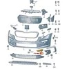 Škoda Scala Priekinis Kairysis Bumperio Dangtelis Originalus 657807367A9B9