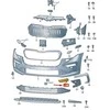 Škoda Scala Priekinis Kairysis Bumperio Dangtelis Originalus 657807367A9B9
