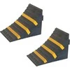 SNS SAFETY LTD Tvirtas guminis ratas užtvaras, Juodas Geltonas, 25x16x19 cm (2 vnt.)