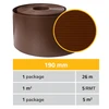 Thermoplast Tvoros juosta Classic 19cmx26m, ruda, Polipropilėnas 790 gr./m²