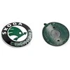 Tikras atlasinis juodas melanžas SKODA emblema 3U0853621BMEL