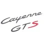 Tikras Porsche \"Cayenne GTS\" emblemas specialiame leidime juodas ir raudonas -