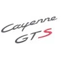 Tikras Porsche \"Cayenne GTS\" emblemas specialiame leidime juodas ir raudonas -