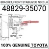 Toyota Tacoma Priekinis Stabilizatorius Skersinės Atramos Kramtė Originalus 4882935070