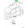 Toyota Yaris 2006 2011 Galinės Durų Šoninės Apsaugos Mouldingo Rinkinys Originalus 7555152130