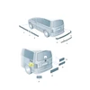 Vag Adhezivinis Užrašas Diamantsilber Tamsus Volkswagen Transporter 7E 2010 2015 Originalus 7E5854433B9ZD