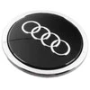 Akumuliatorius VAG "Audi" 21 colio lengvojo lydinio ratlankio centrinė stebulė juoda blizgi kepurė originali 8T0601170AAX1