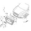Audi A1 2011 2014 VAG Radiatoriaus Grotelės Pilkos Akmens Spalvos Originalus 8X08536511QP