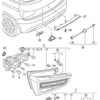 VAG AUDI A1 2011-2016 O/S dešiniojo galinio žibinto lemputės laikiklis originalus 8X0945258A